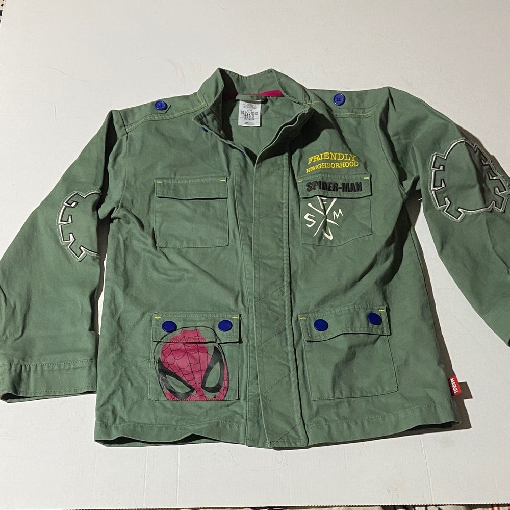 Marvel Spider-Man Kids Olive Jacket Disney Store NWOT